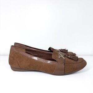 Bass Nancy Brown Tassel Loafers – Classic Slip-On Comfort Flats Size 9